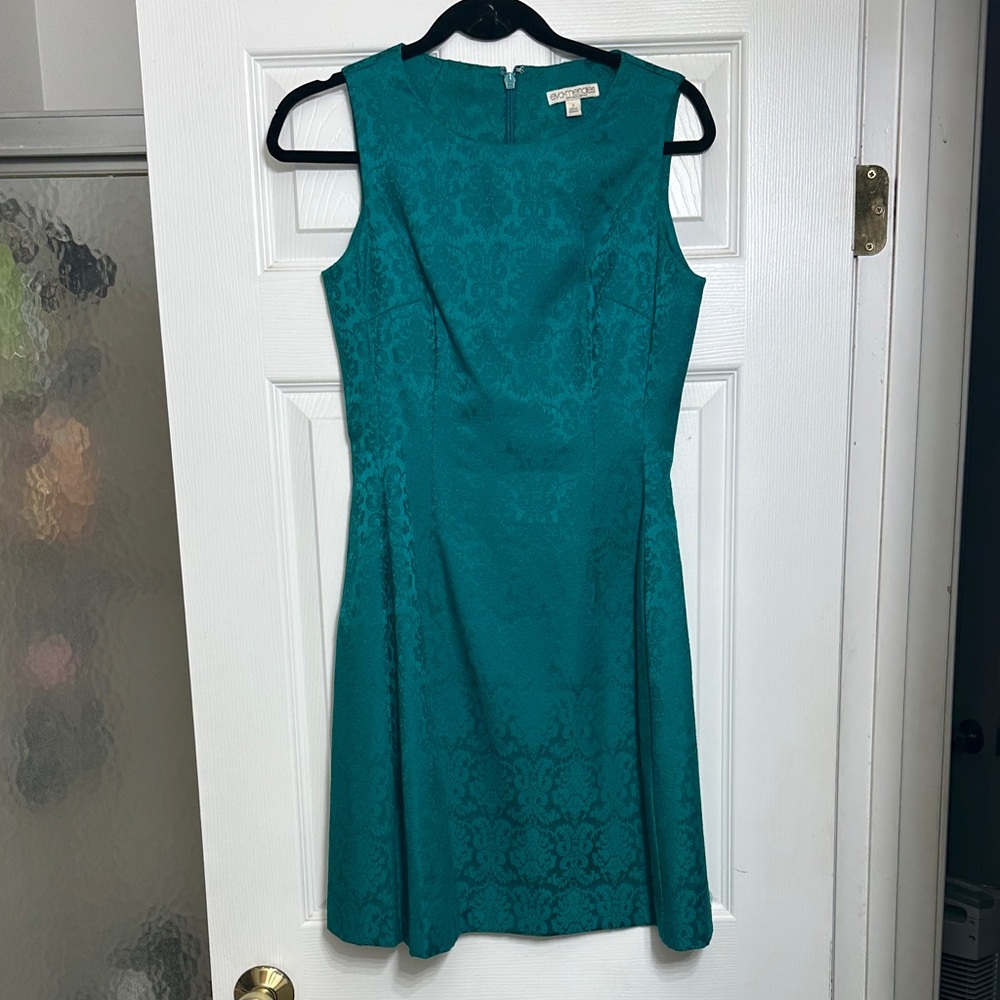Eva Mendes by New York and Company  NY&C Teal Jacquard Dress
